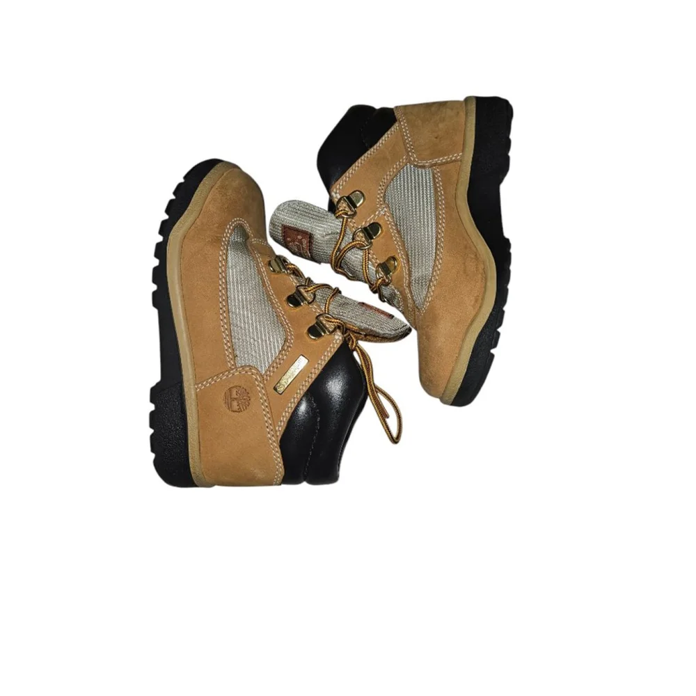 Toddler Boys Timberland Boots US 12 Tan Black Hiking Field Boots